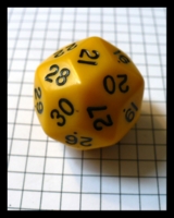 Dice : Dice - 30D - Large Yellow With Black Numerals